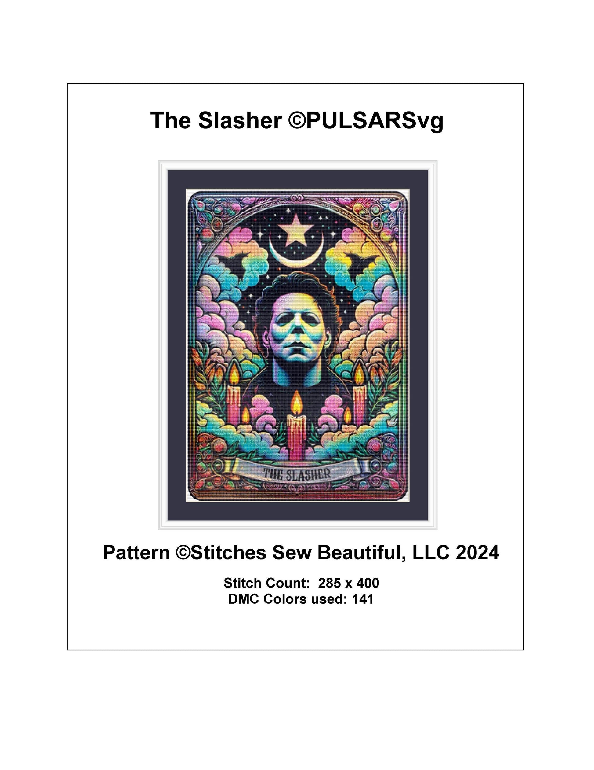 The Slasher counted cross stitch pattern by PULSARSvg