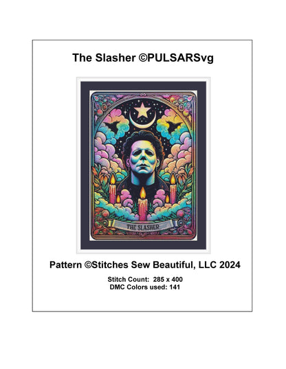 The Slasher counted cross stitch pattern by PULSARSvg