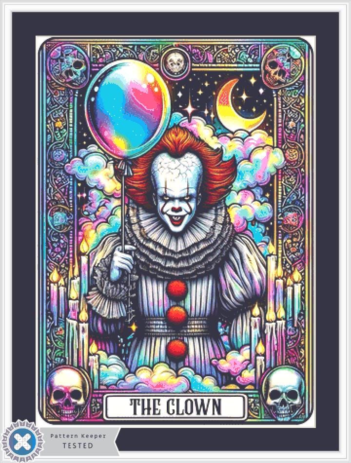 The Clown (Max Color) counted cross stitch pattern by PULSARSvg