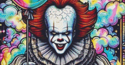 The Clown (Max Color) counted cross stitch pattern by PULSARSvg