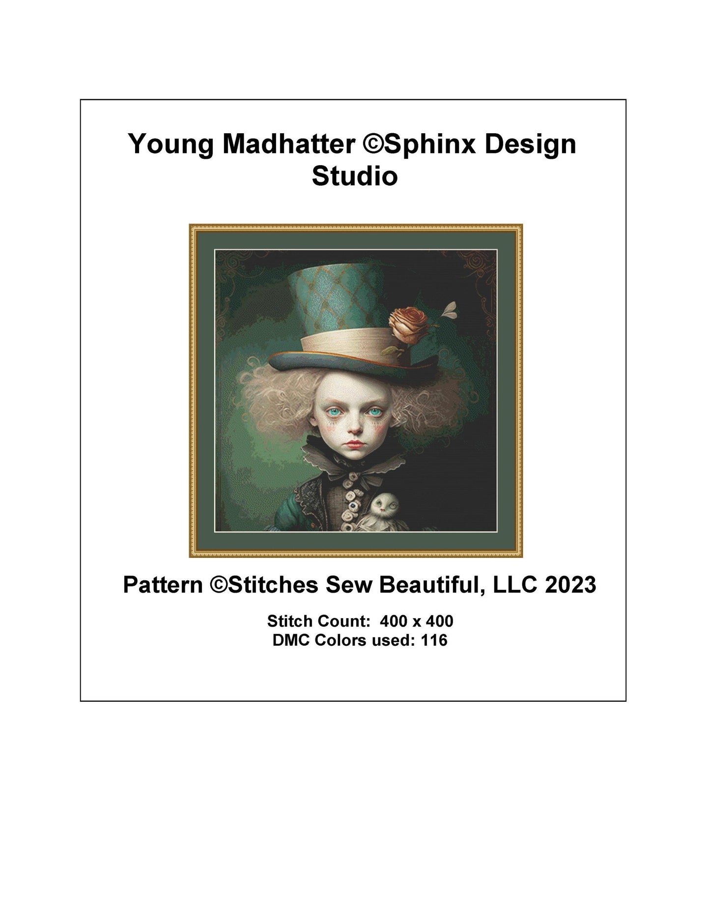 Young Madhatter cross stitch pattern by SphinxDesignStudio