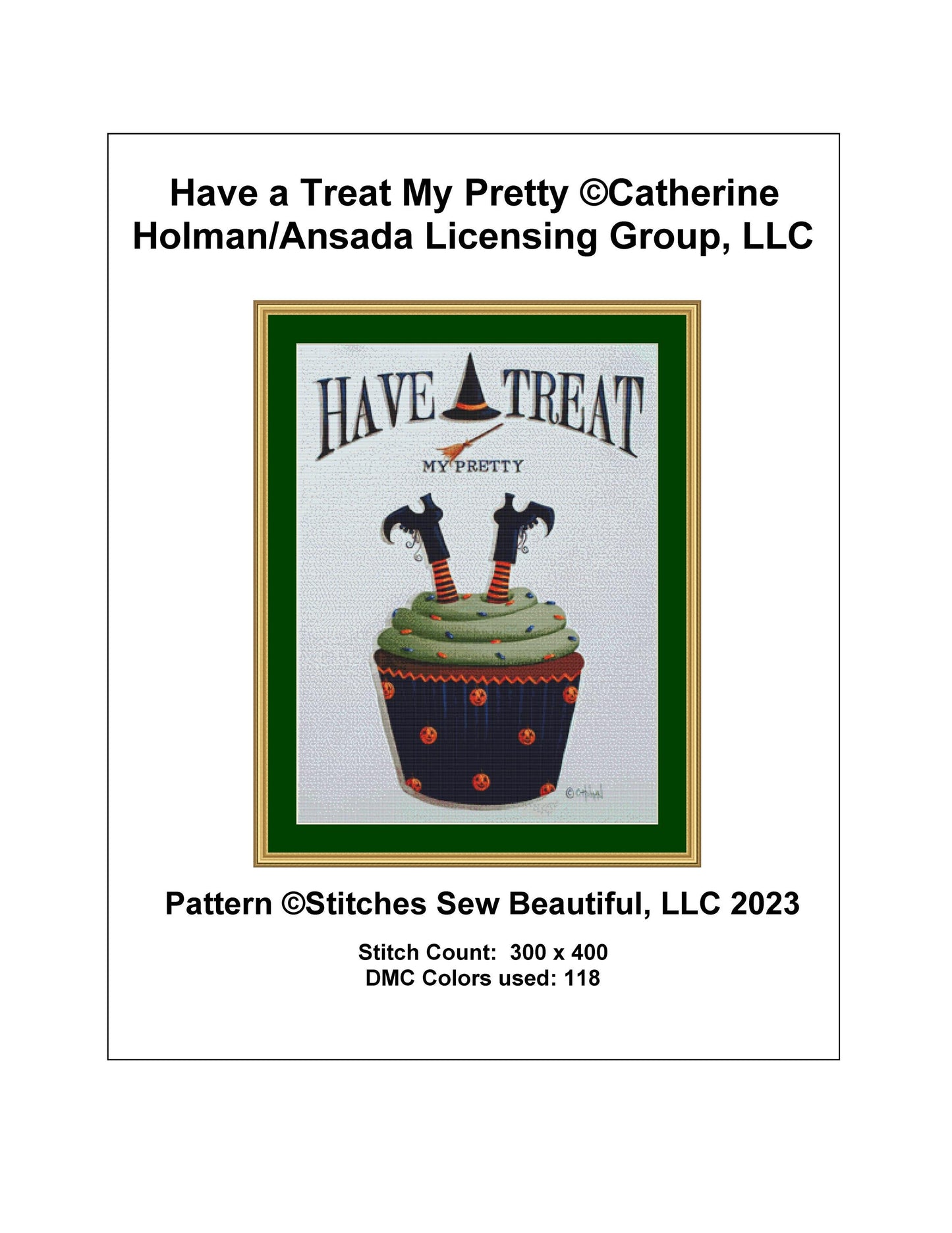 Have a Treat My Pretty cross stitch pattern by Catherine Holman/Ansada Licensing Group, LLC