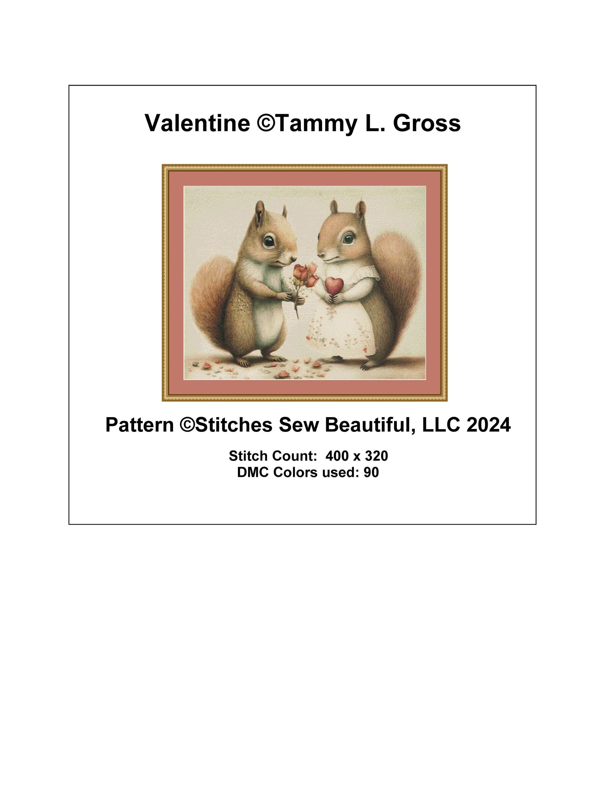 Valentine cross stitch pattern by Tammy L. Gross