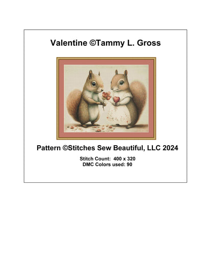 Valentine cross stitch pattern by Tammy L. Gross