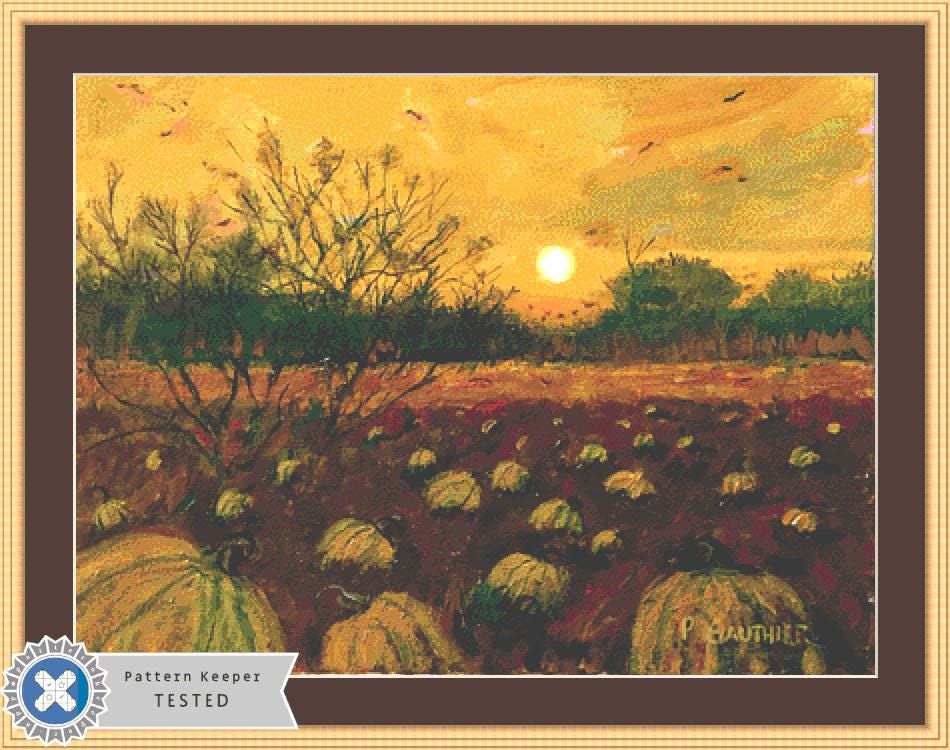Pumpkin Patch counted cross stitch pattern by Patrick Gauthier