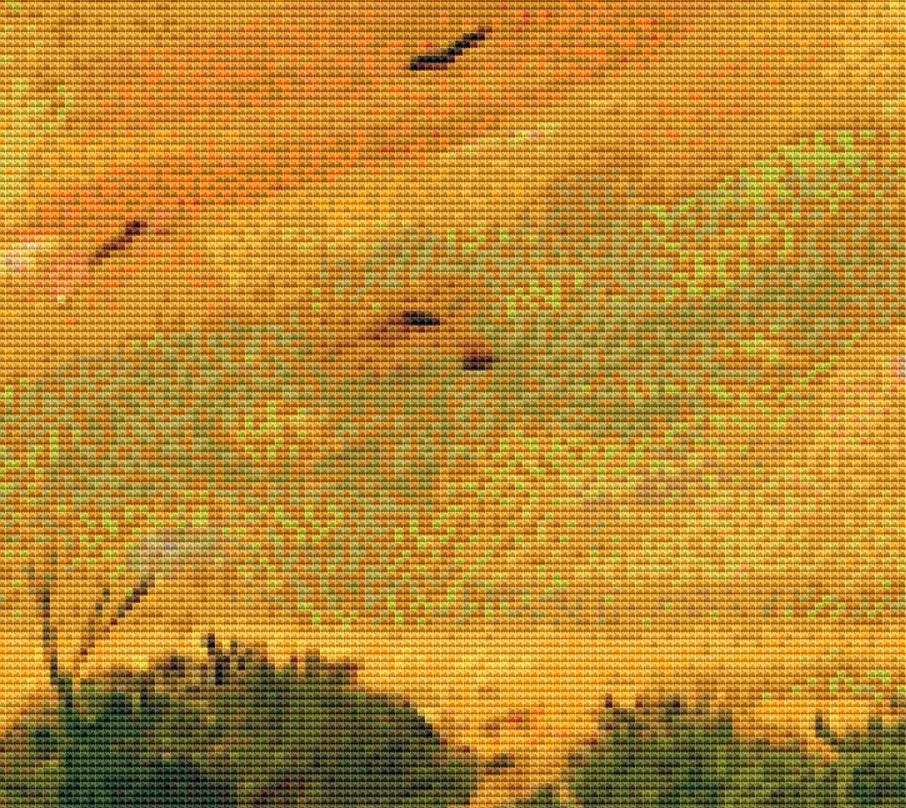 Pumpkin Patch counted cross stitch pattern by Patrick Gauthier