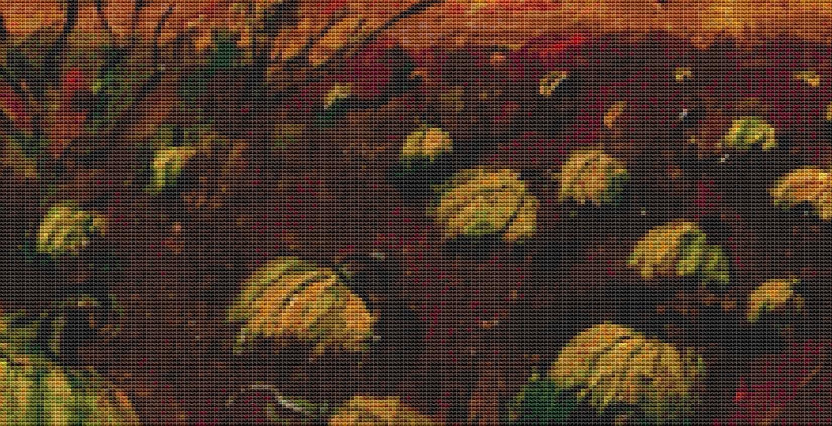 Pumpkin Patch counted cross stitch pattern by Patrick Gauthier
