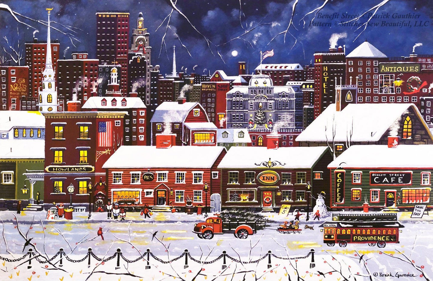 Benefit Street counted cross stitch pattern by Patrick Gauthier