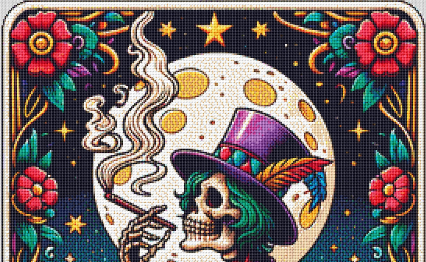 The Joker The Smoker The Midnight Toker counted cross stitch pattern by MagicMangoStudios