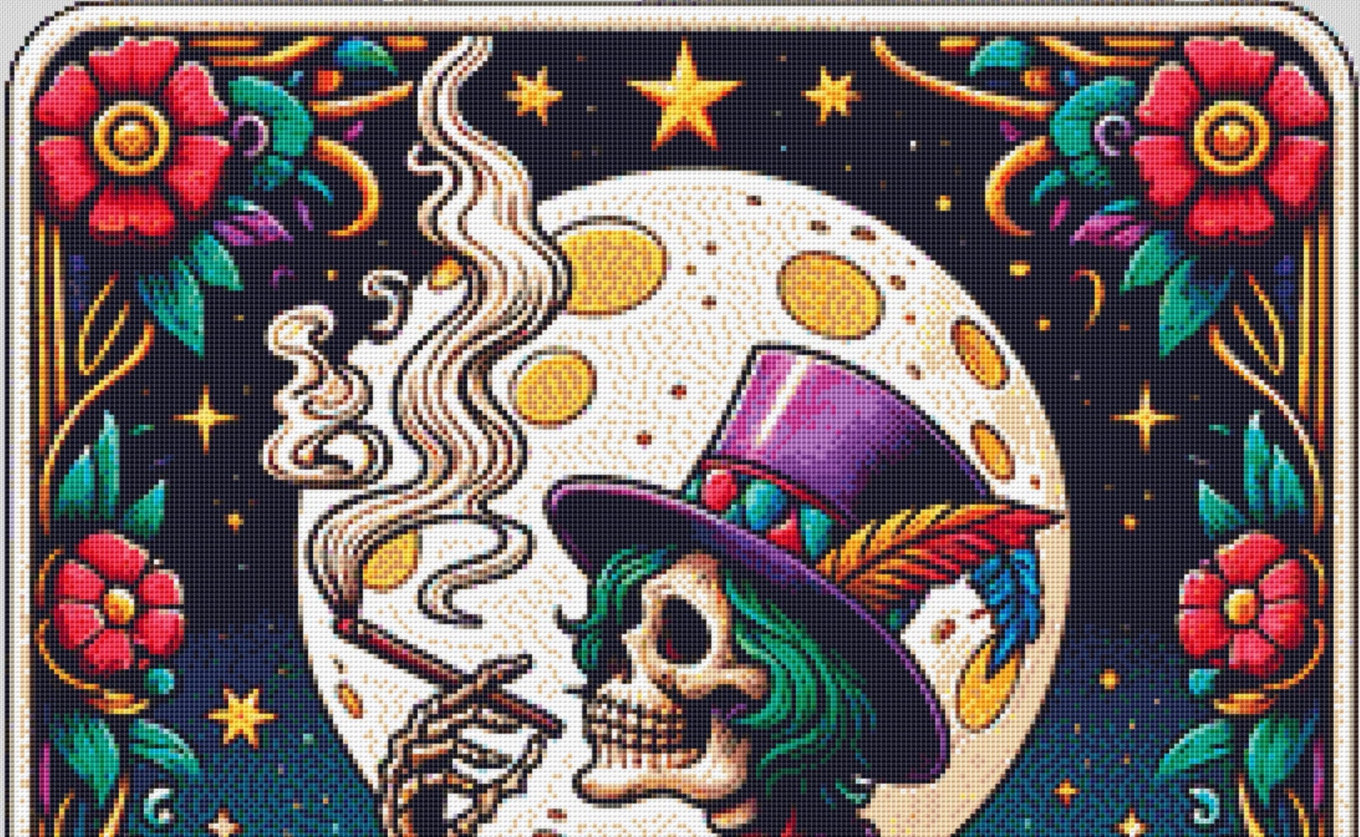 The Joker The Smoker The Midnight Toker counted cross stitch pattern by MagicMangoStudios