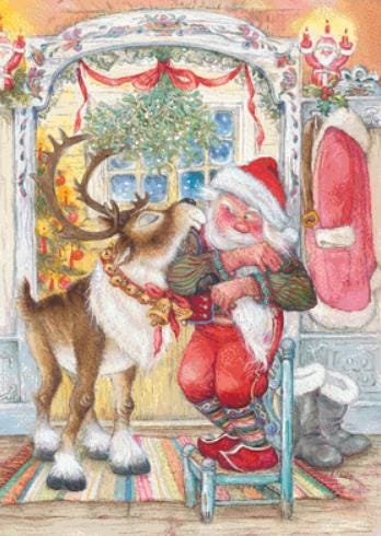 Under the Mistletoe counted cross stitch pattern by Lisi Martin/AB Pictura, Karlstad, Sweden