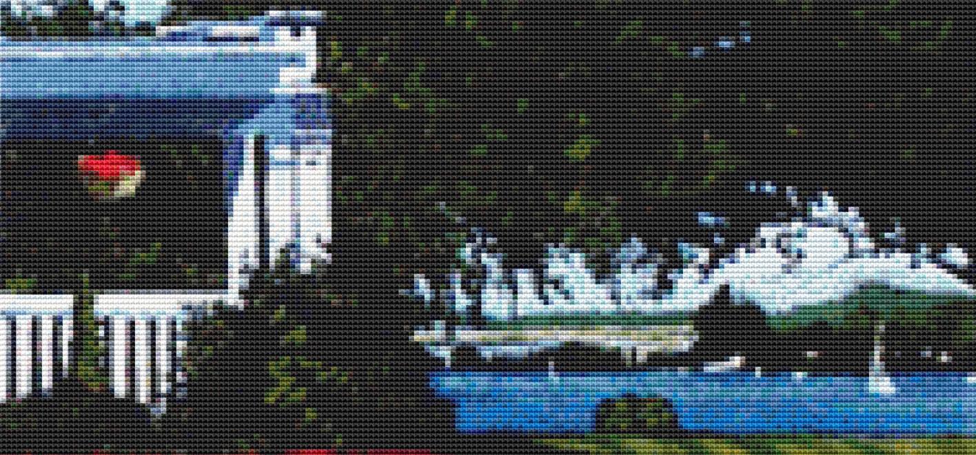 Spring in Mystic counted cross stitch pattern by Patrick Gauthier