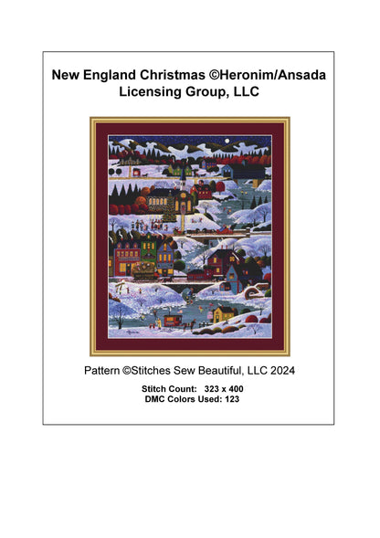 New England Christmas counted cross stitch pattern by Heronim/Ansada Licensing Group, LLC