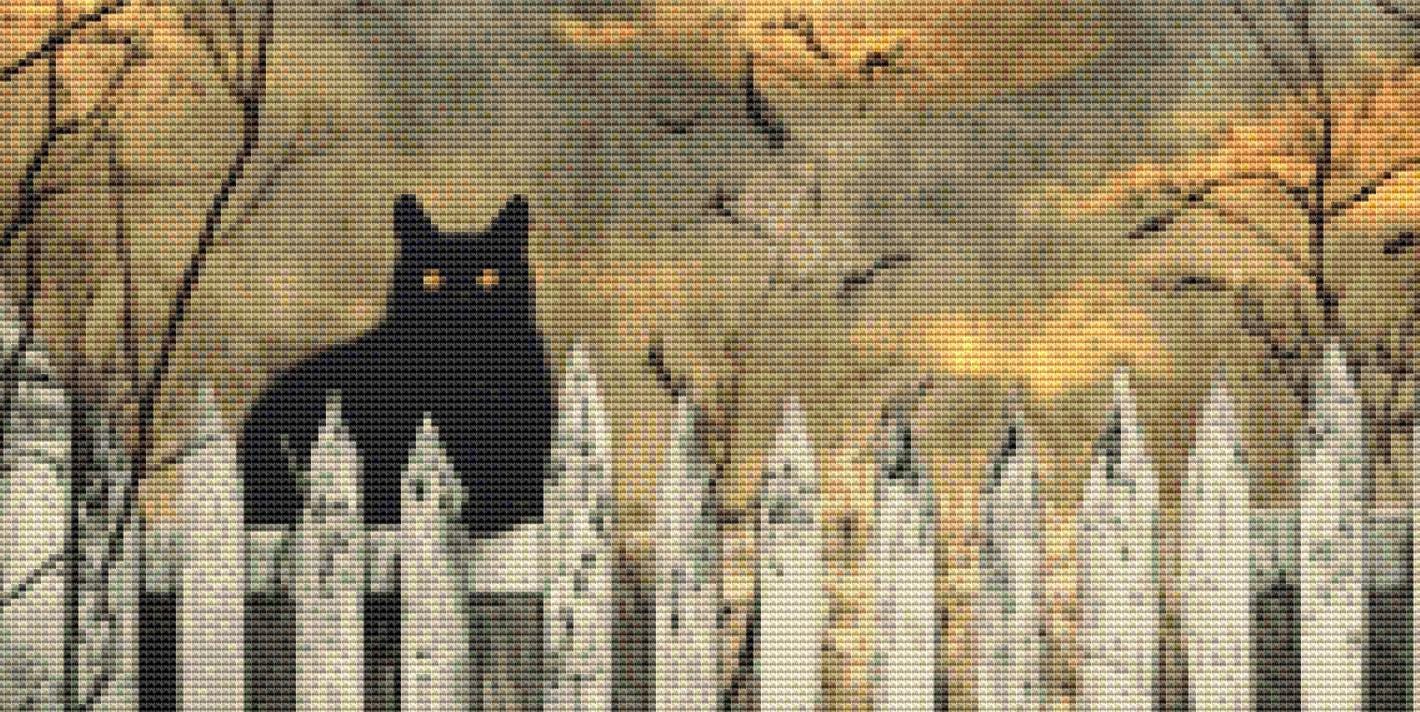 Waiting for Halloween counted cross stitch pattern by Eder Jose Rosa