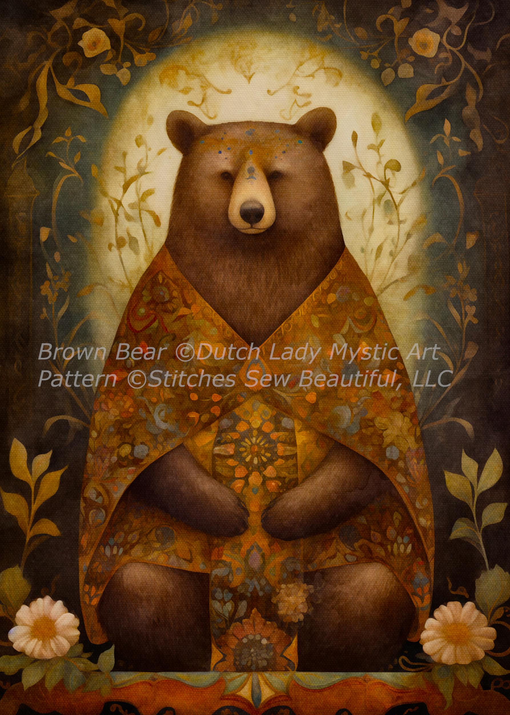 Brown Bear cross stitch pattern by DutchLadyMysticArt