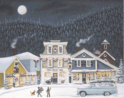 Christmas in Pine Valley counted cross stitch pattern by Catherine Holman/Ansada Art Licensing Group, LLC