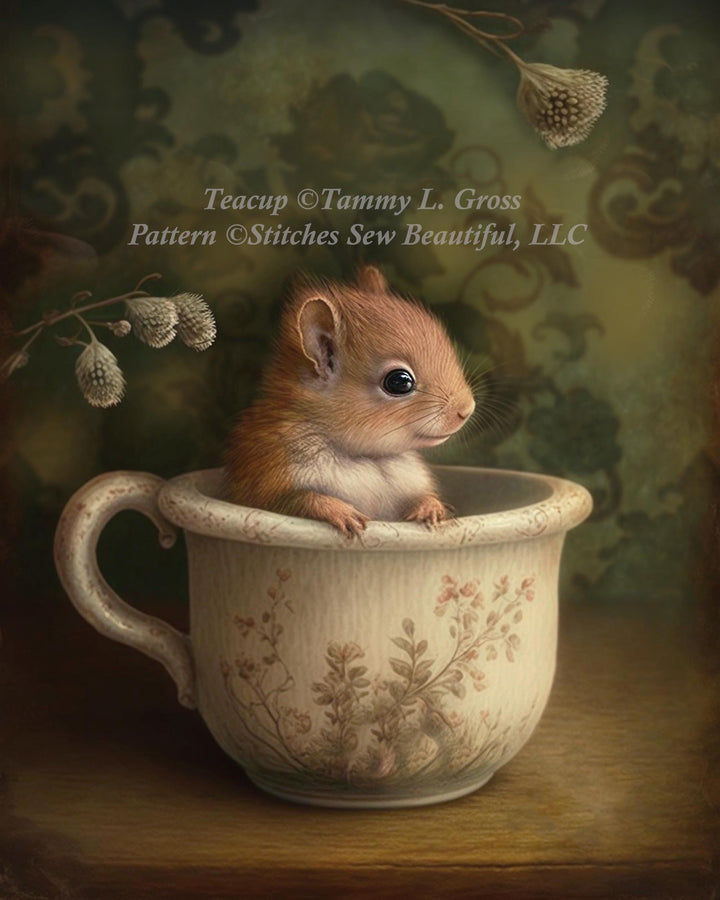 Teacup cross stitch pattern by Tammy L. Gross
