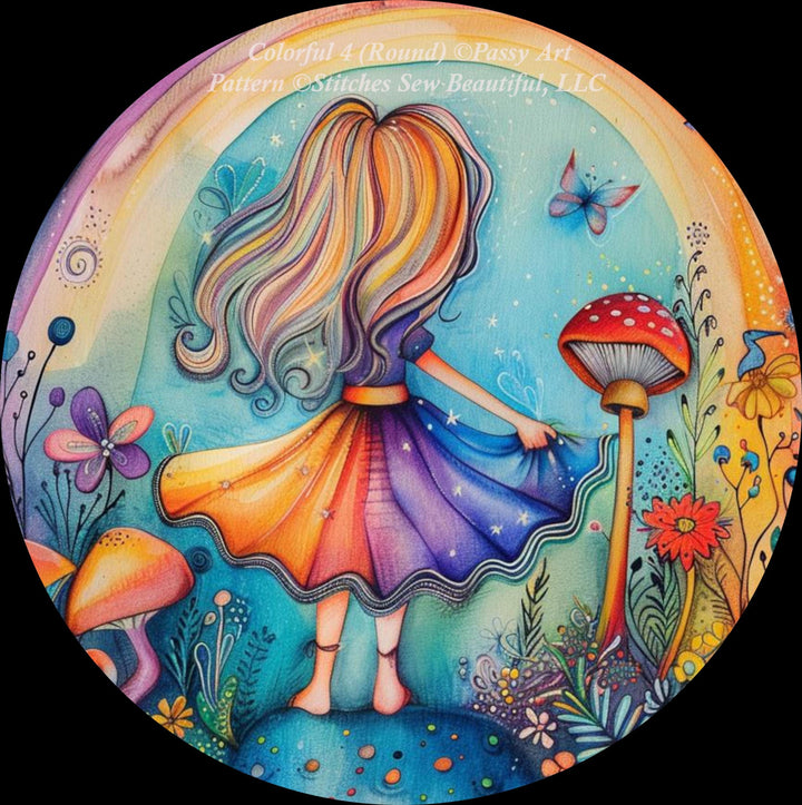 Colorful 4 (Round) cross stitch pattern by Passy Art