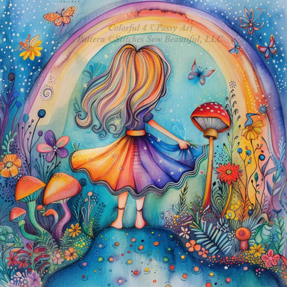 Colorful 4 cross stitch pattern by Passy Art