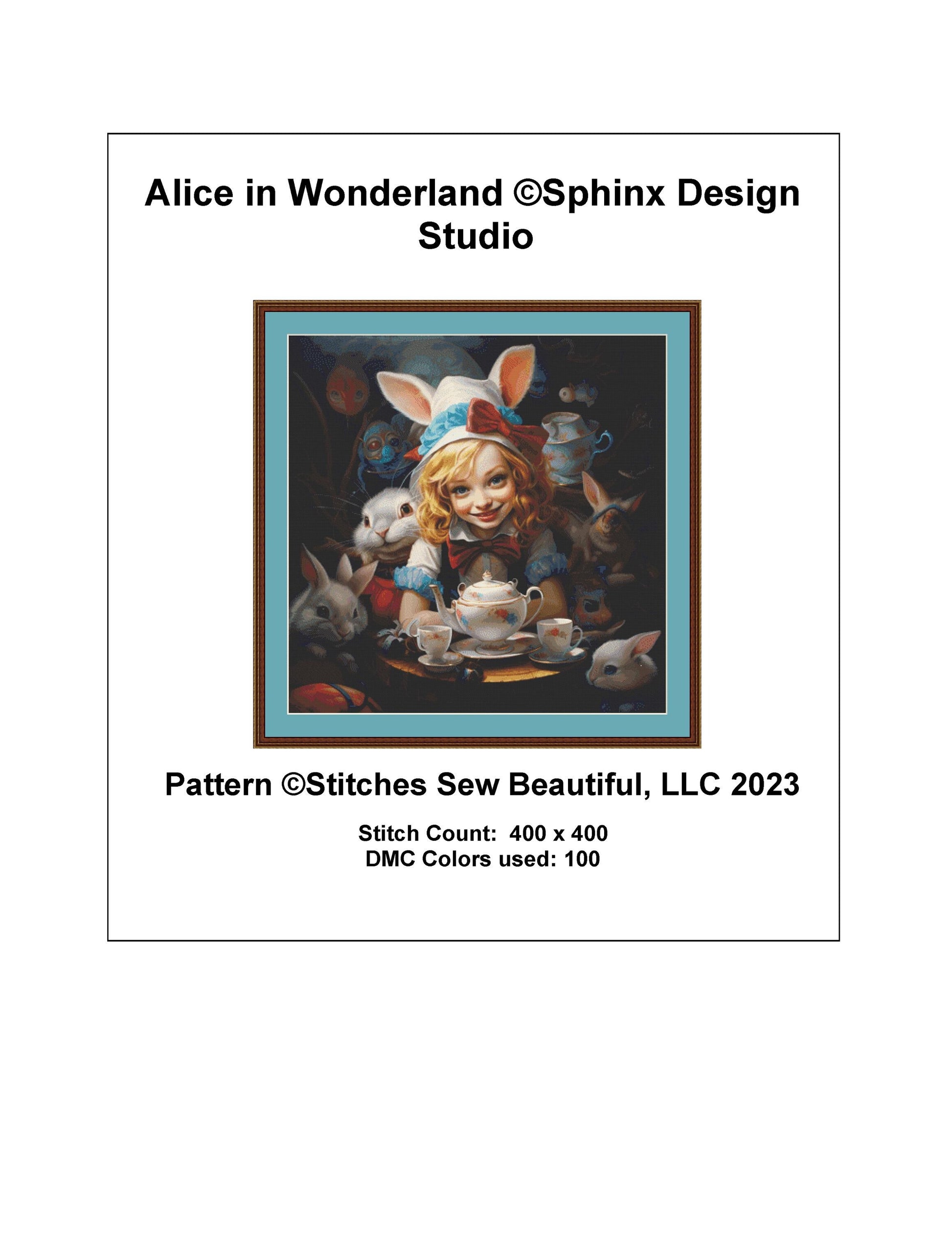 Alice in Wonderland cross stitch pattern by SphinxDesignStudio