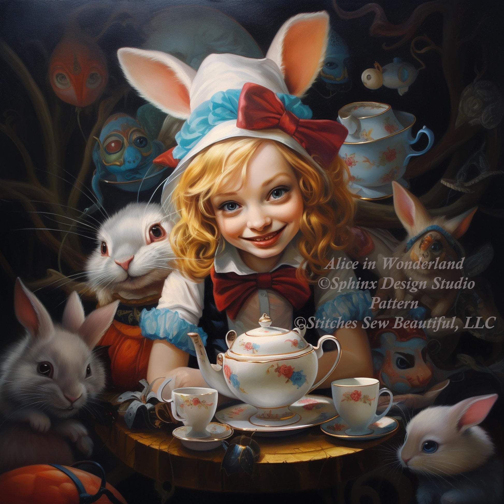 Alice in Wonderland cross stitch pattern by SphinxDesignStudio