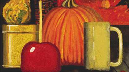 Pumpkin Barn counted cross stitch pattern by Patrick Gauthier