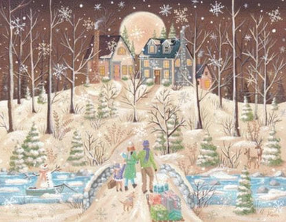 Over the River Through the Woods counted cross stitch pattern by Kim Leo licensed by JMS Art Licensing