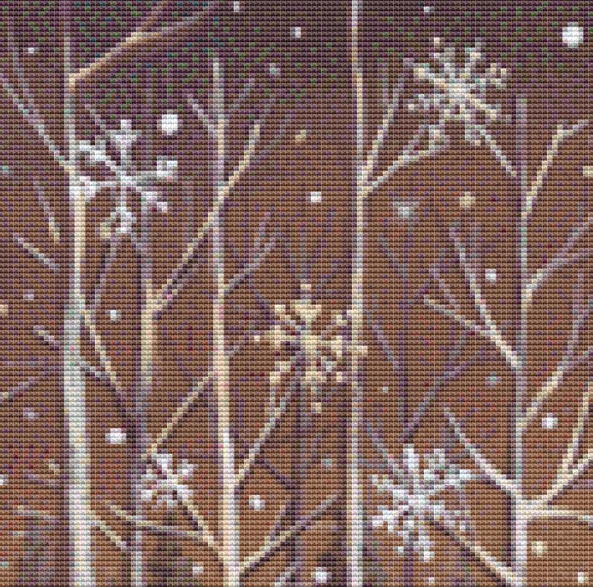 Over the River Through the Woods counted cross stitch pattern by Kim Leo licensed by JMS Art Licensing