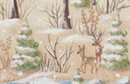 Over the River Through the Woods counted cross stitch pattern by Kim Leo licensed by JMS Art Licensing