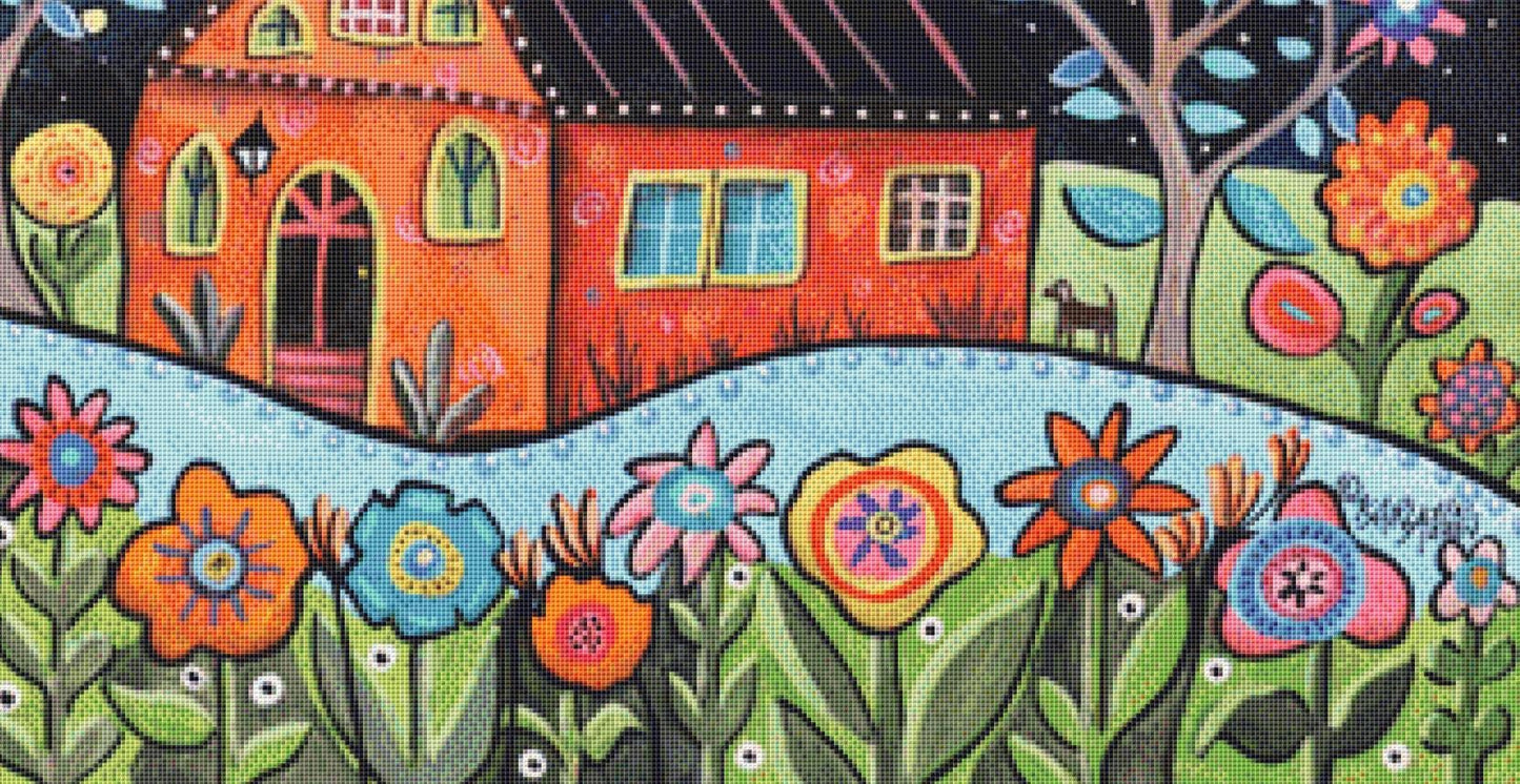 Big Moon counted cross stitch pattern by Karla Gerard