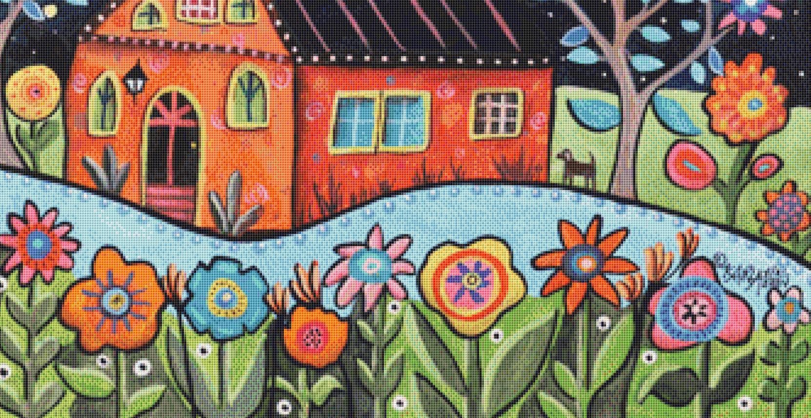 Big Moon counted cross stitch pattern by Karla Gerard