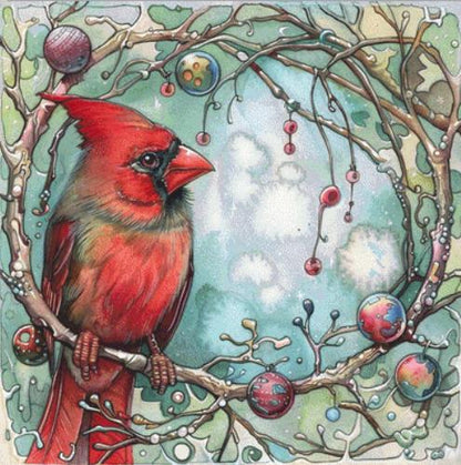 Cardinal counted cross stitch pattern by PassyArt