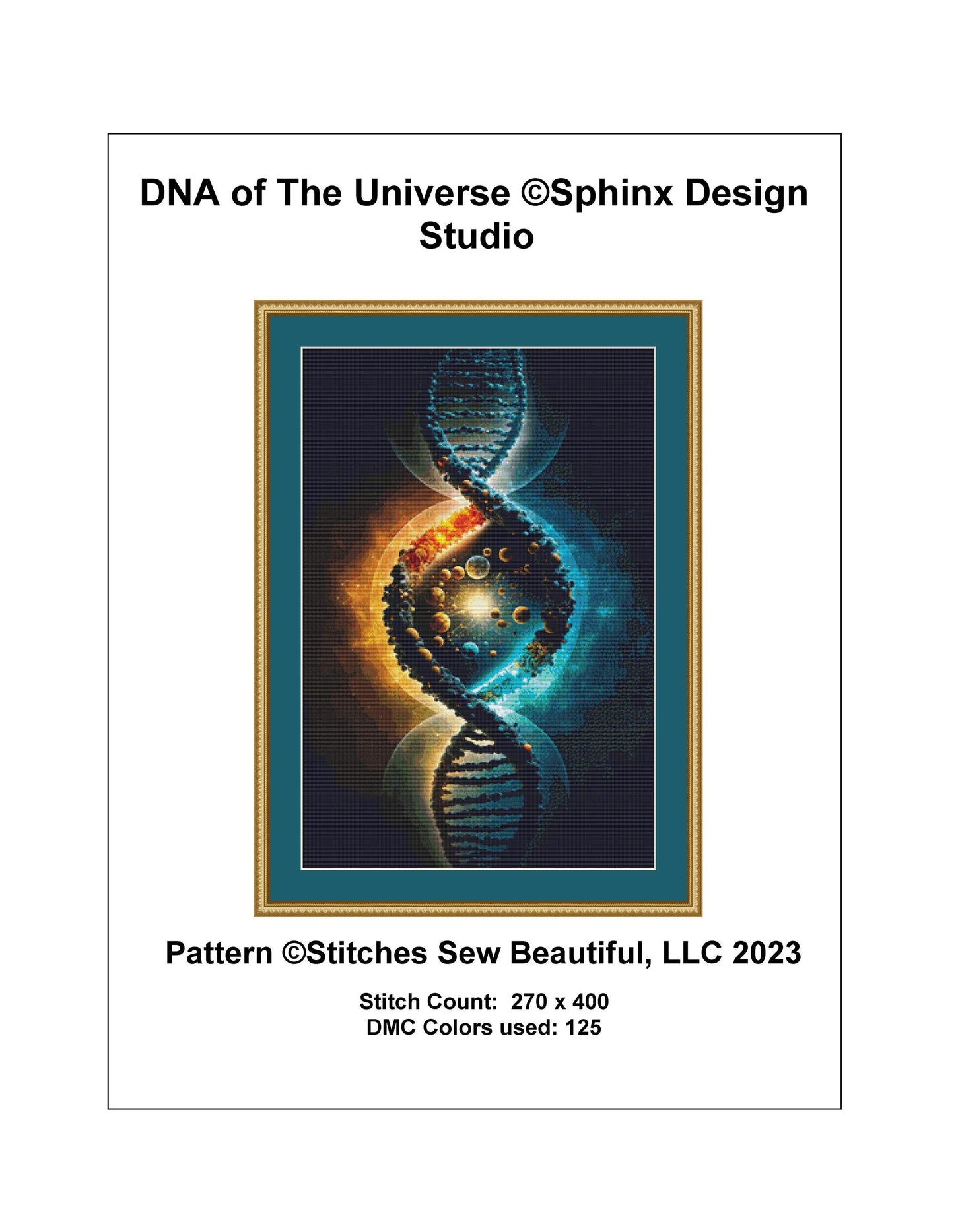 DNA of The Universe cross stitch pattern by SphinxDesignStudio