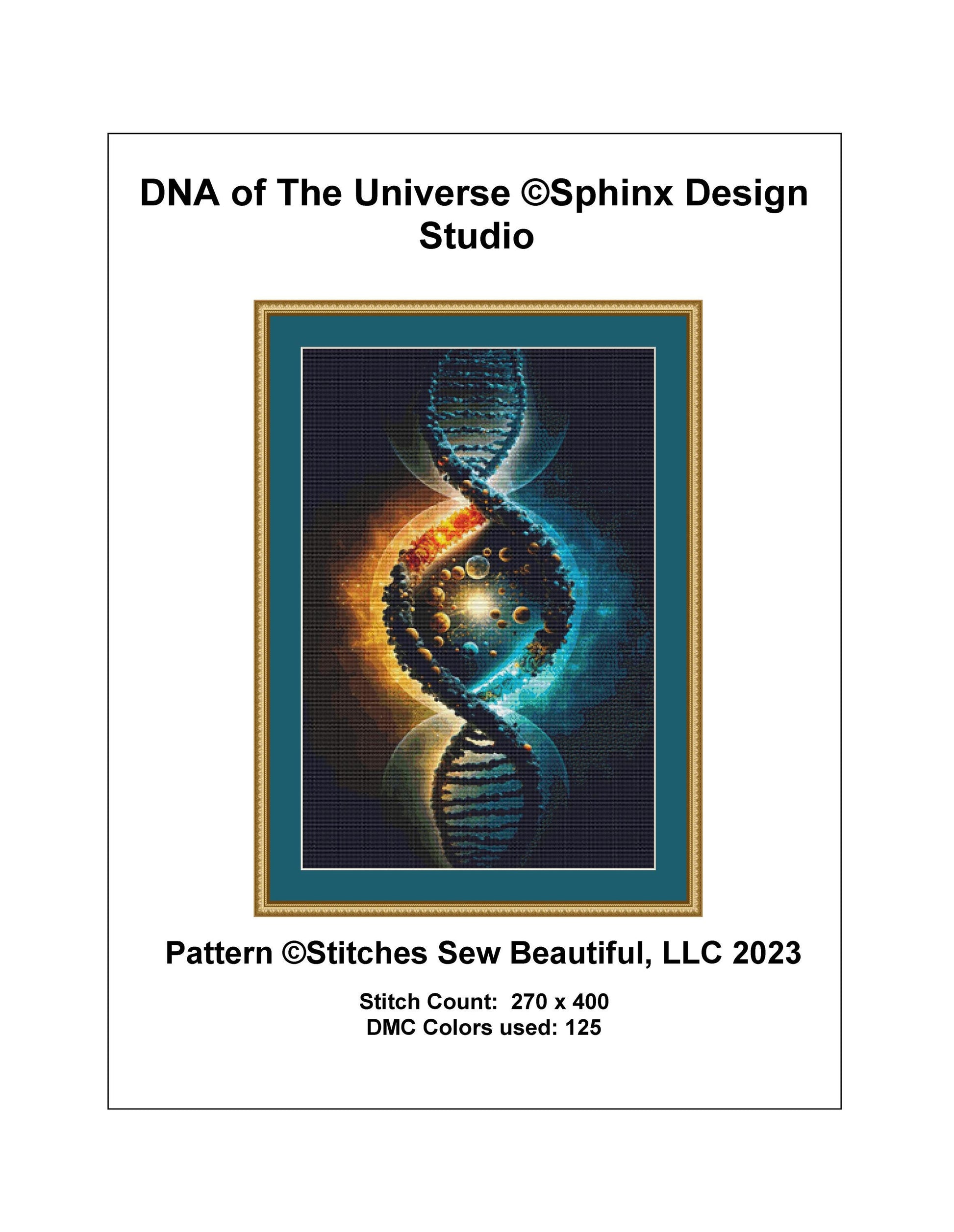 DNA of The Universe cross stitch pattern by SphinxDesignStudio