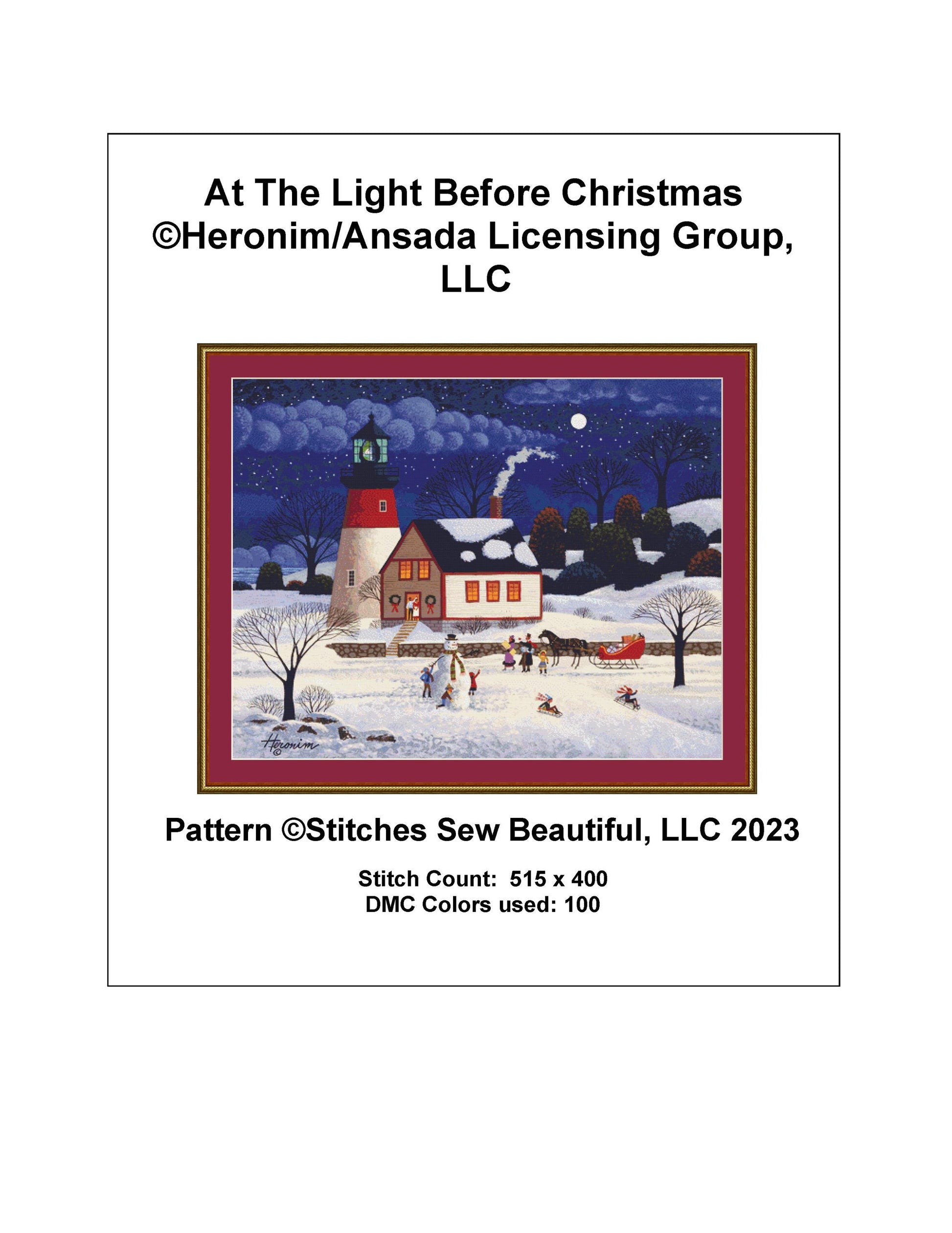 At the Light Before Christmas cross stitch pattern by Heronim/Ansada Art Licensing Group, LLC