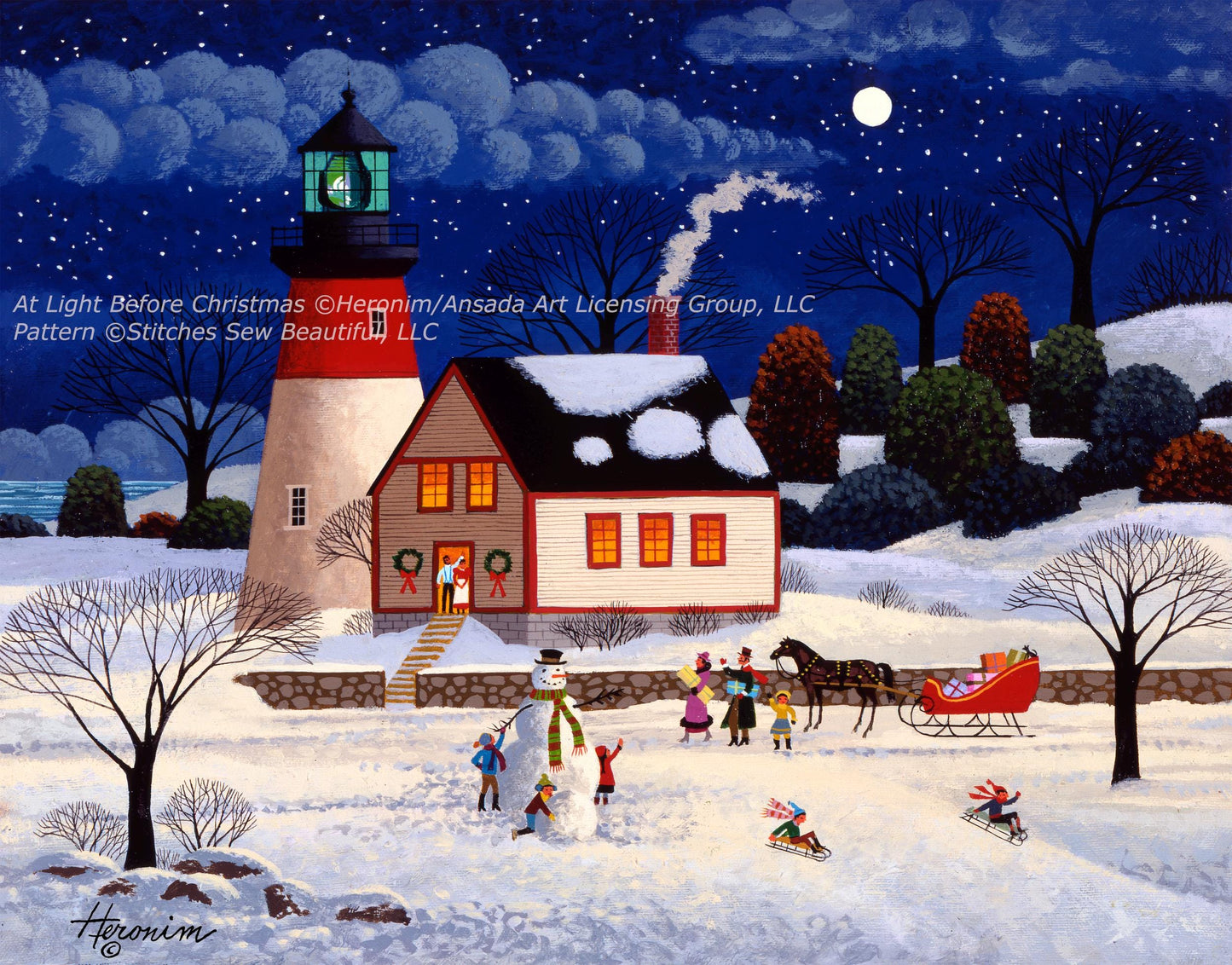 At the Light Before Christmas cross stitch pattern by Heronim/Ansada Art Licensing Group, LLC