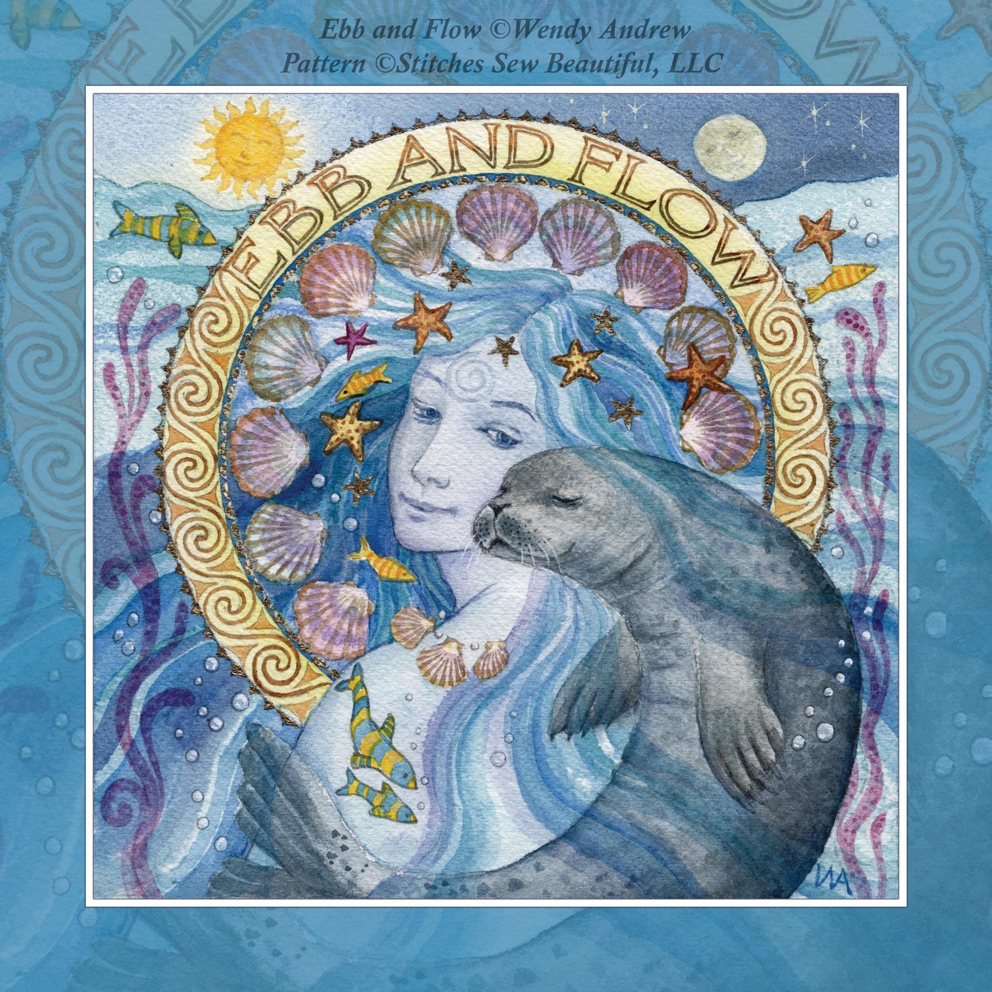 Ebb and Flow cross stitch pattern by Wendy Andrew of PaintingDreams