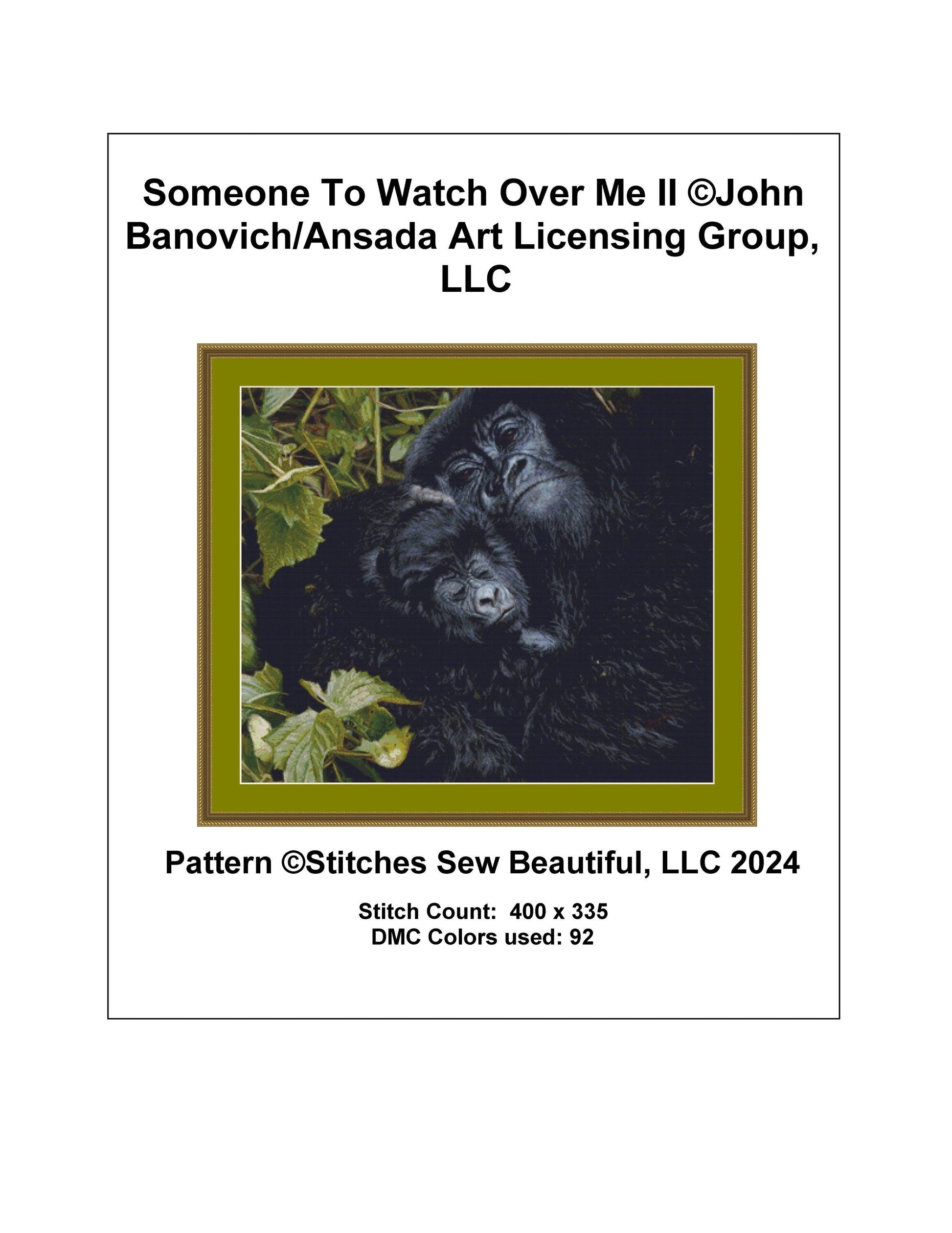 Someone To Watch Over Me II cross stitch pattern by John Banovich/Ansada Art Licensing Group, LLC