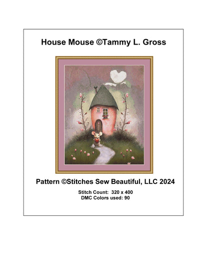 House Mouse counted cross stitch pattern by Tammy L. Gross