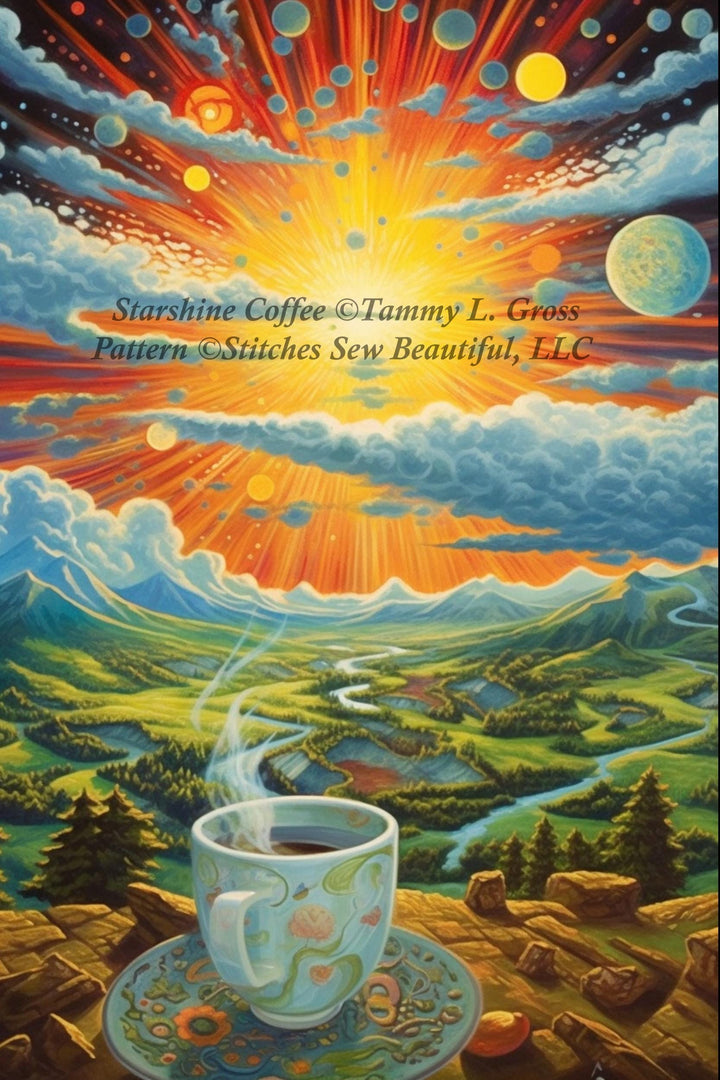 Starshine Coffee cross stitch pattern by Tammy L. Gross