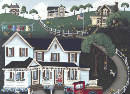 Sunflower Lane cross stitch pattern by Catherine Holman/Ansada Licensing Group, LLC