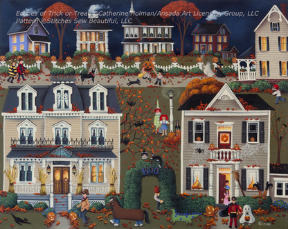 Echoes of Trick or Treat cross stitch pattern by Catherine Holman/Ansada Art Licensing Group, LLC