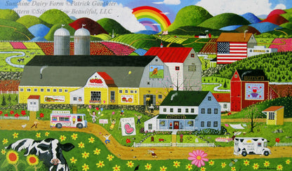 Sunshine Dairy Farm cross stitch pattern by Patrick Gauthier