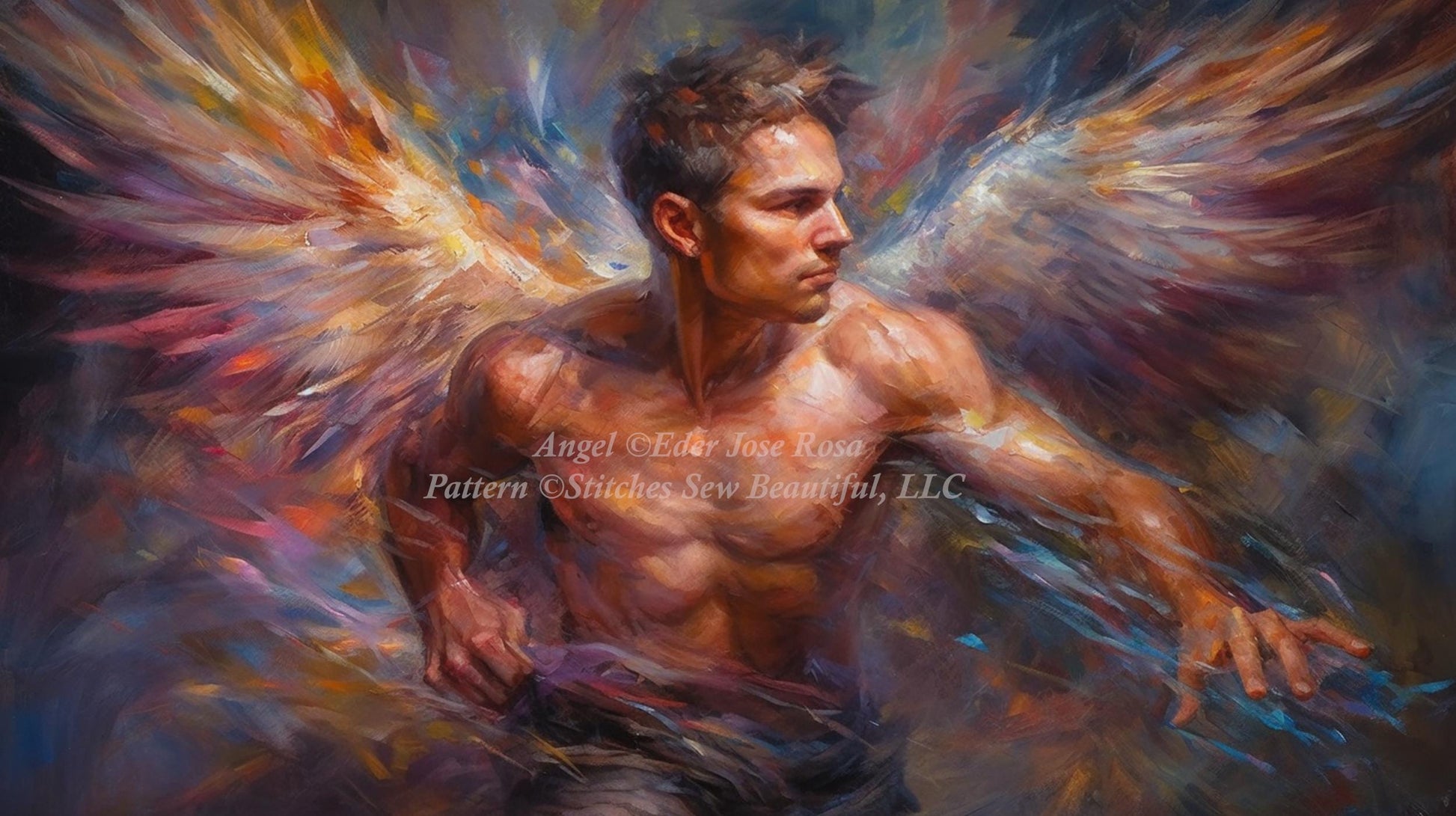 Angel cross stitch pattern by Eder Jose Rosa