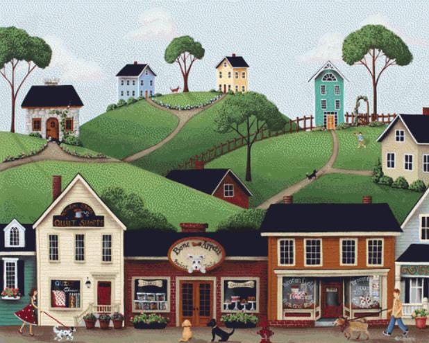 Dog Days of Summer cross stitch pattern by Catherine Holman/Ansada Licensing Group, LLC