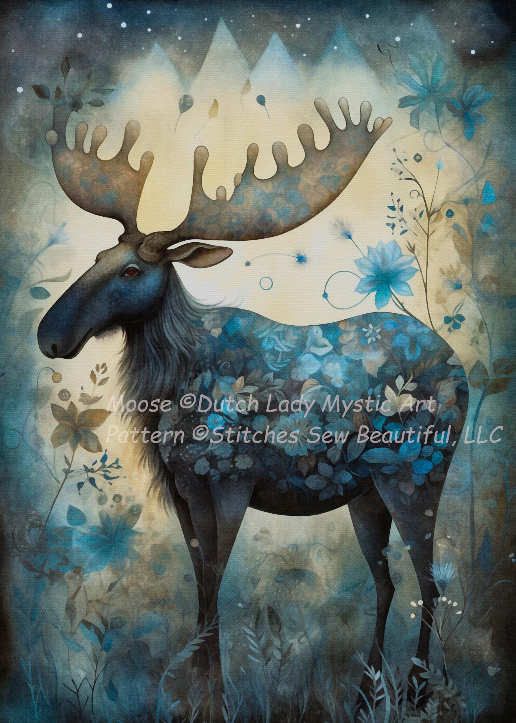 Moose cross stitch pattern by DutchLadyMysticArt