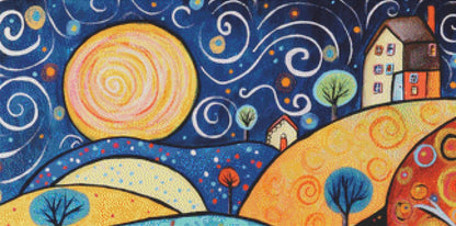 Cheery Night (Max Color) counted cross stitch pattern by Karla Gerard