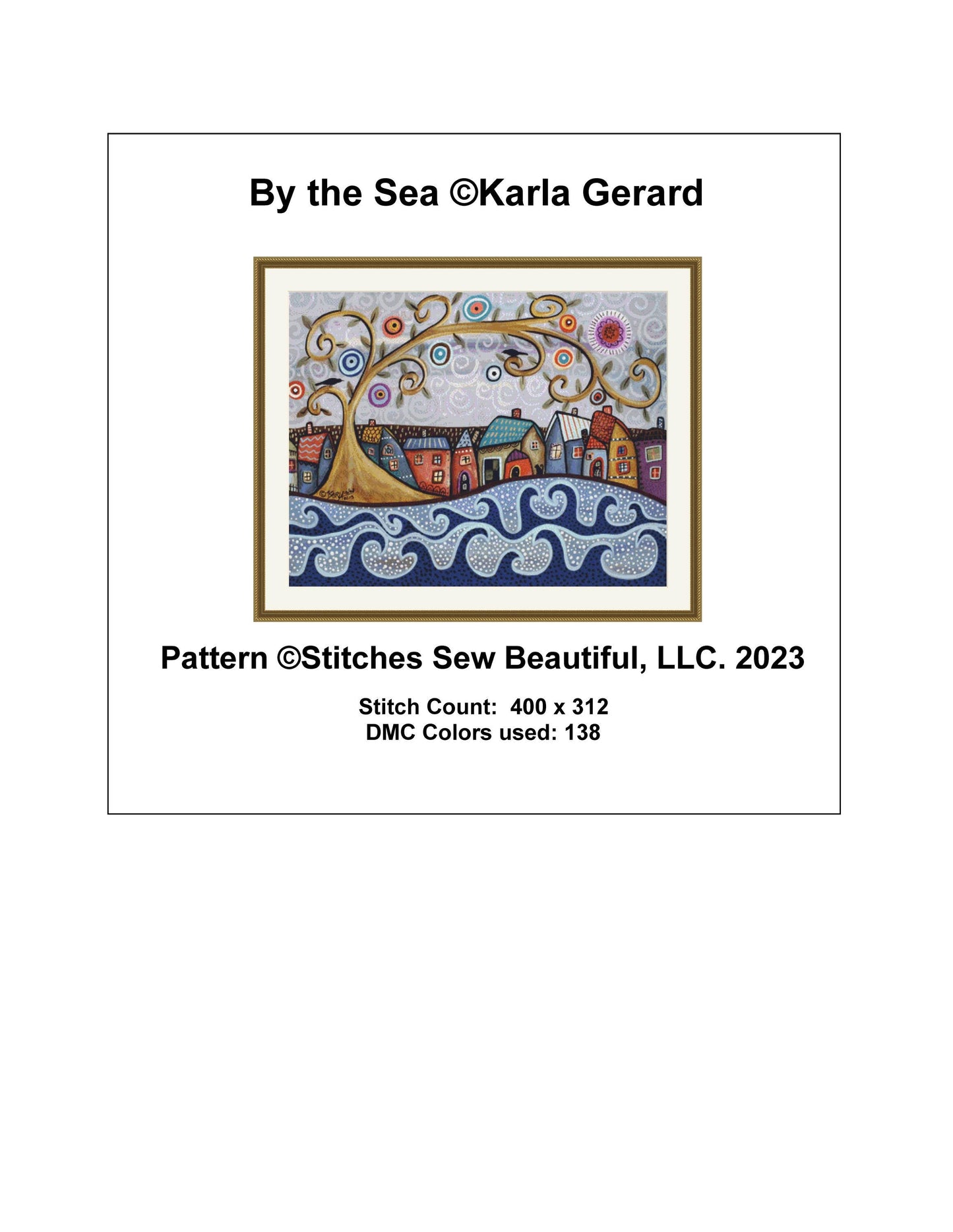 By The Sea counted cross stitch pattern by Karla Gerard