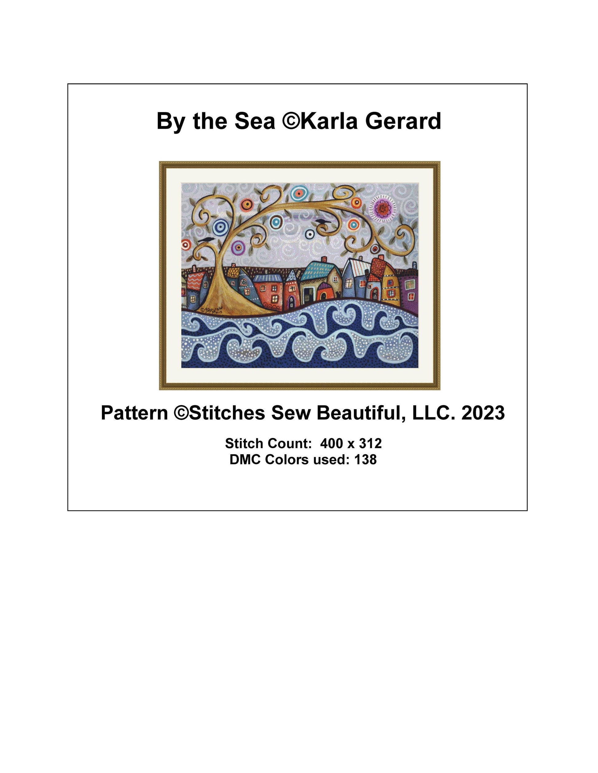 By The Sea counted cross stitch pattern by Karla Gerard