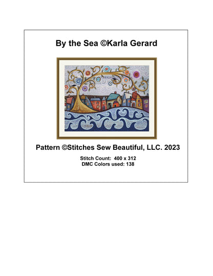 By The Sea counted cross stitch pattern by Karla Gerard